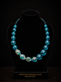 Diva Vert Marin — Collier en verre de Murano