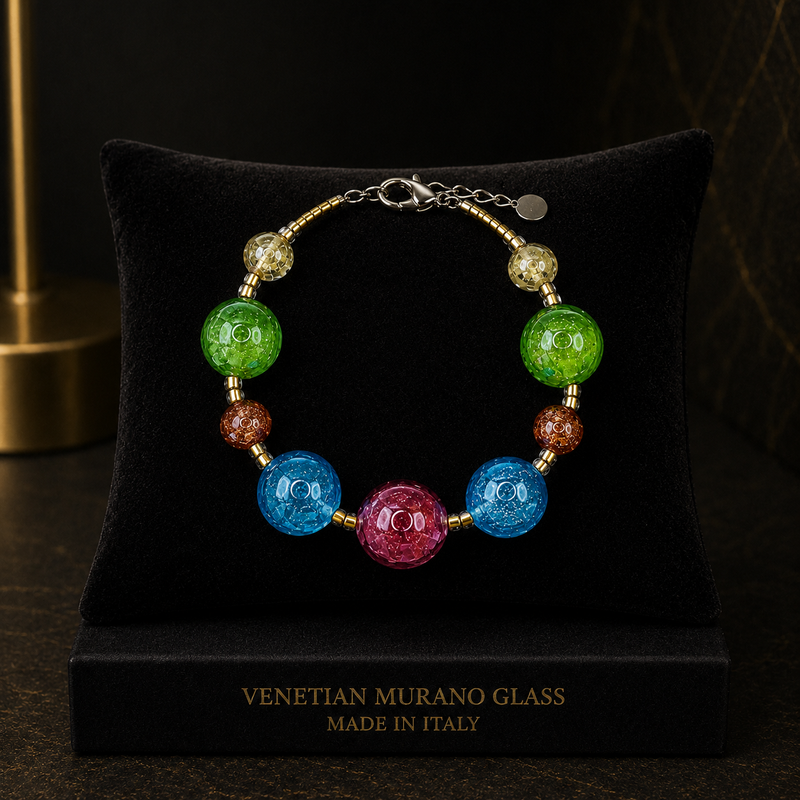 Ischia Multicolor — Pulsera de cristal de Murano