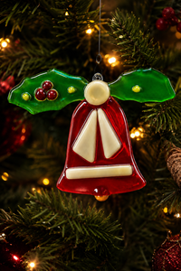 Murano Glass Christmas Bell Ornament — view 2
