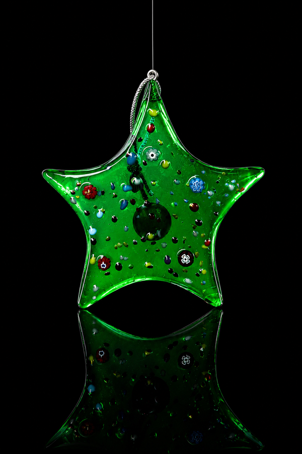 Murano Glass Christmas Star Ornament