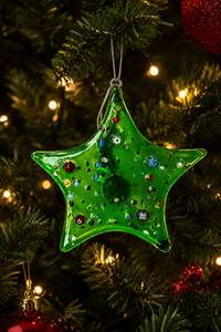 Murano Glass Christmas Star Ornament — view 3