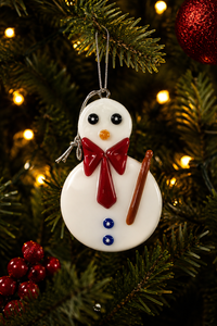 Murano Glass Christmas Snowman Ornament — Classic — view 2