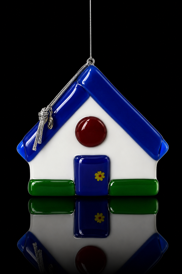 Murano Glass Christmas House Ornament