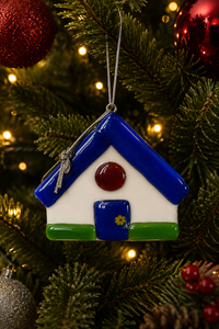 Murano Glass Christmas House Ornament — view 2