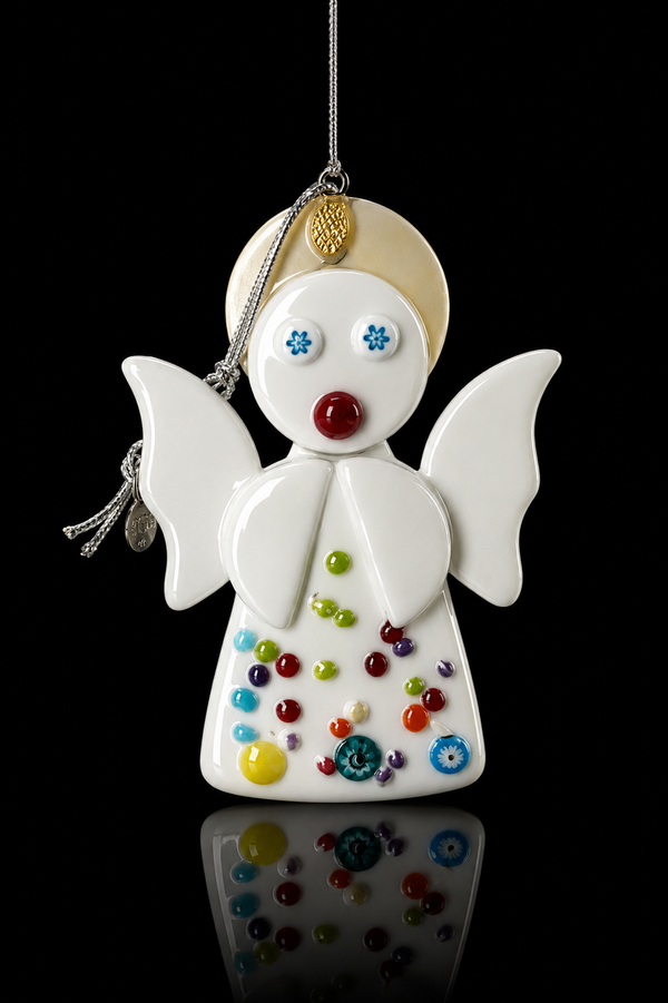 Murano Glass Christmas Angel Ornament