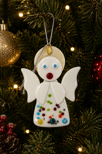Murano Glass Christmas Angel Ornament — view 2