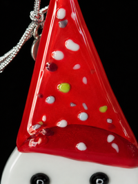 Murano Glass Christmas Snowman Ornament — Petite — view 3