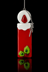 Murano Glass Christmas Candle Ornament