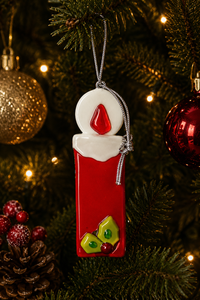 Murano Glass Christmas Candle Ornament — view 2