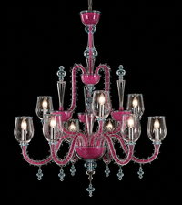 Kioto — Lampadario in Vetro di Murano