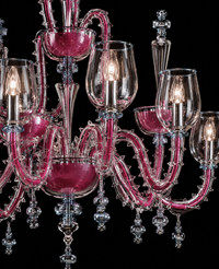 Kioto — Lampadario in Vetro di Murano