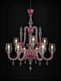 Kioto — Lampadario in Vetro di Murano