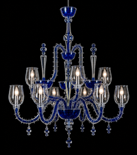 Kioto — Lampadario in Vetro di Murano