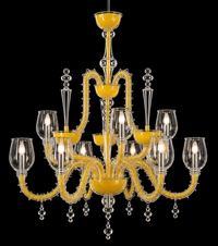 Kioto — Lampadario in Vetro di Murano
