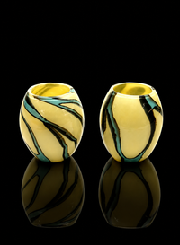 Murano Glass Shot Glasses — White