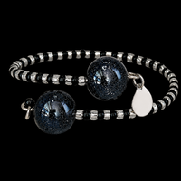 Candy Schwarz — Armband aus Muranoglas