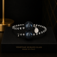 Candy Schwarz — Armband aus Muranoglas