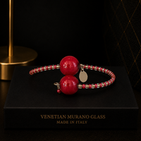 Candy Red — Murano Glass Bracelet — view 2