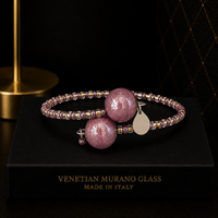 Candy Amethyst — Armband aus Muranoglas