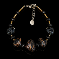 Amalfi Nero — Bracciale in Vetro di Murano