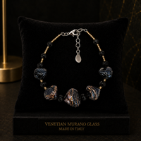 Amalfi Nero — Bracciale in Vetro di Murano