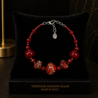Amalfi Rosso — Bracciale in Vetro di Murano