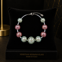 Positano Grigio — Bracciale in Vetro di Murano