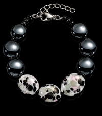 Diva Schwarz — Armband aus Muranoglas
