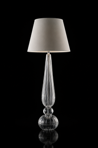 Delphi — Murano Glass Table Lamp — Silver