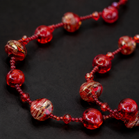 Amalfi Red — Murano Glass Necklace — view 2