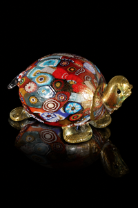 Turtle — Millefiori Murano Glass Figurine