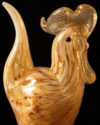 Rooster — Millefiori Murano Glass Figurine — view 2