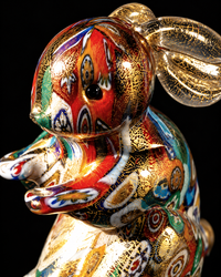 Rabbit — Millefiori Murano Glass Figurine — view 2