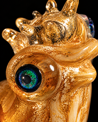 Frog with Crown — Millefiori Murano Glass Figurine — view 2