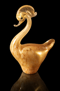 Swan — Millefiori Murano Glass Figurine