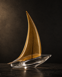 Velero — Escultura en Cristal de Murano