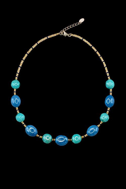 Adria Azzurro — Collana in Vetro di Murano