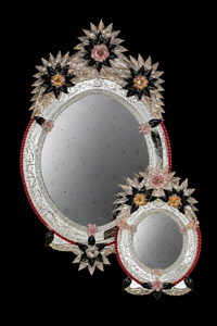 مرآة بطراز عتيق من زجاج مورانو — Querini