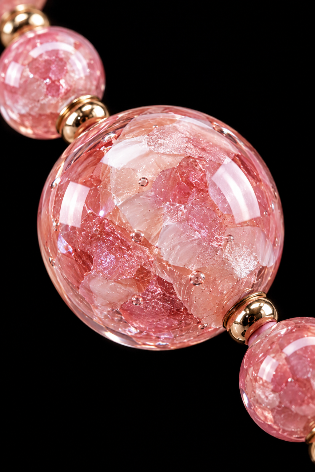 ムラーノガラスのネックレス — Sorrento ローズ – Venetian Murano Glass