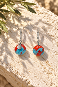 Capri Turquoise — Murano Glass Drop Earrings