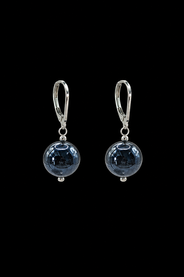 Tosca Black — Murano Glass Earrings
