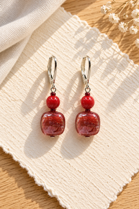 Ariel Red — Murano Glass Earrings