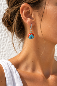 Capri Turquoise — Murano Glass Drop Earrings