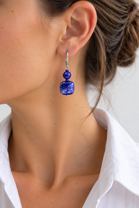Ariel Cobalt — Murano Glass Earrings