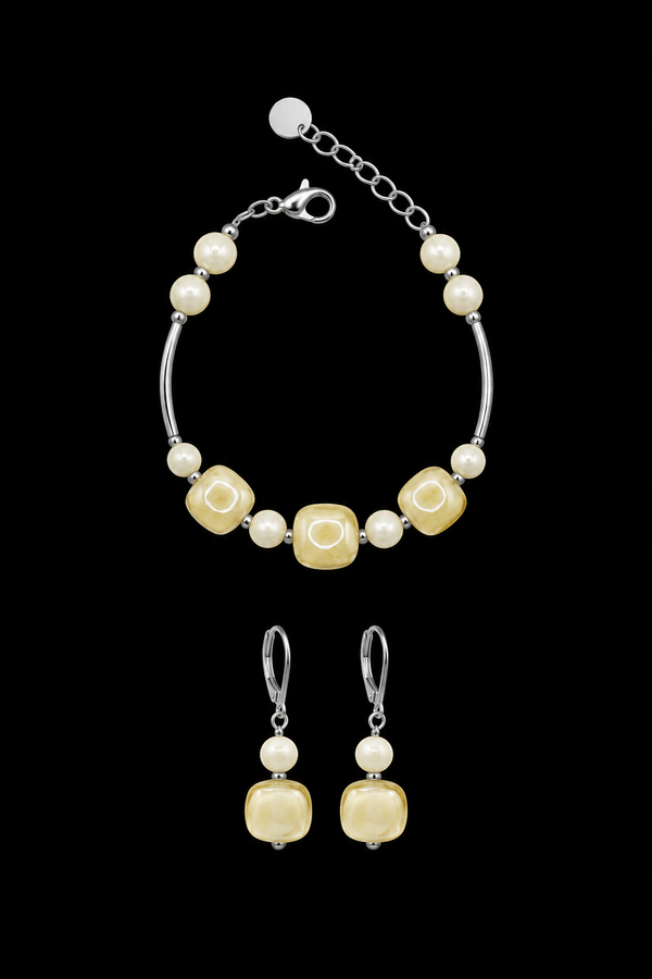 Ariel Amber — Murano Glass Jewelry Set