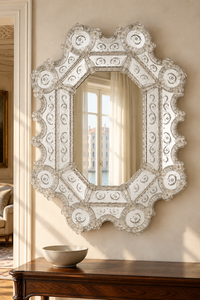 مرآة بندقية من زجاج مورانو — Merletto