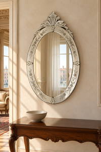 Murano Glass French-Style Mirror — Pompadour