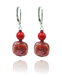 Ariel Red — Murano Glass Earrings
