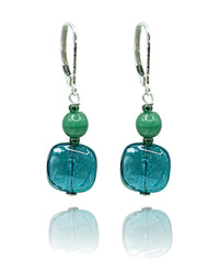 Ariel Sea Green — Murano Glass Earrings