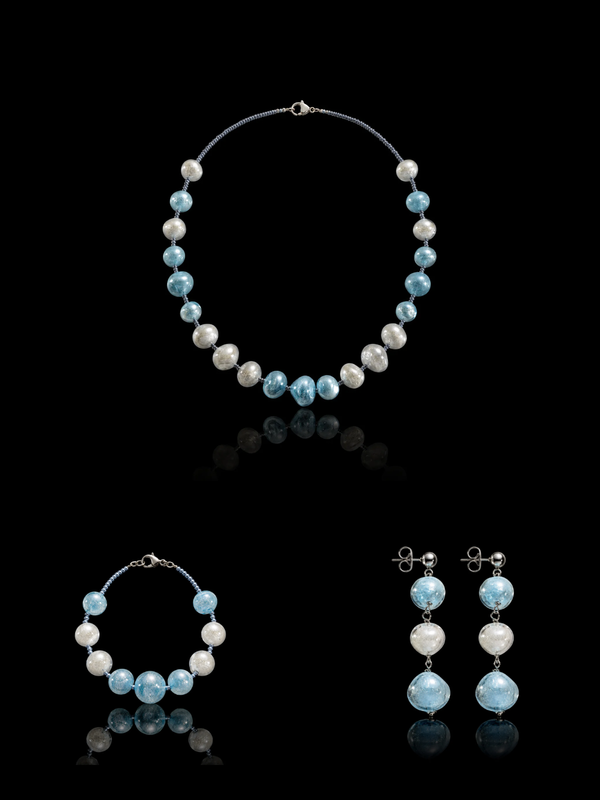 Positano Azure — Murano Glass Jewelry Set